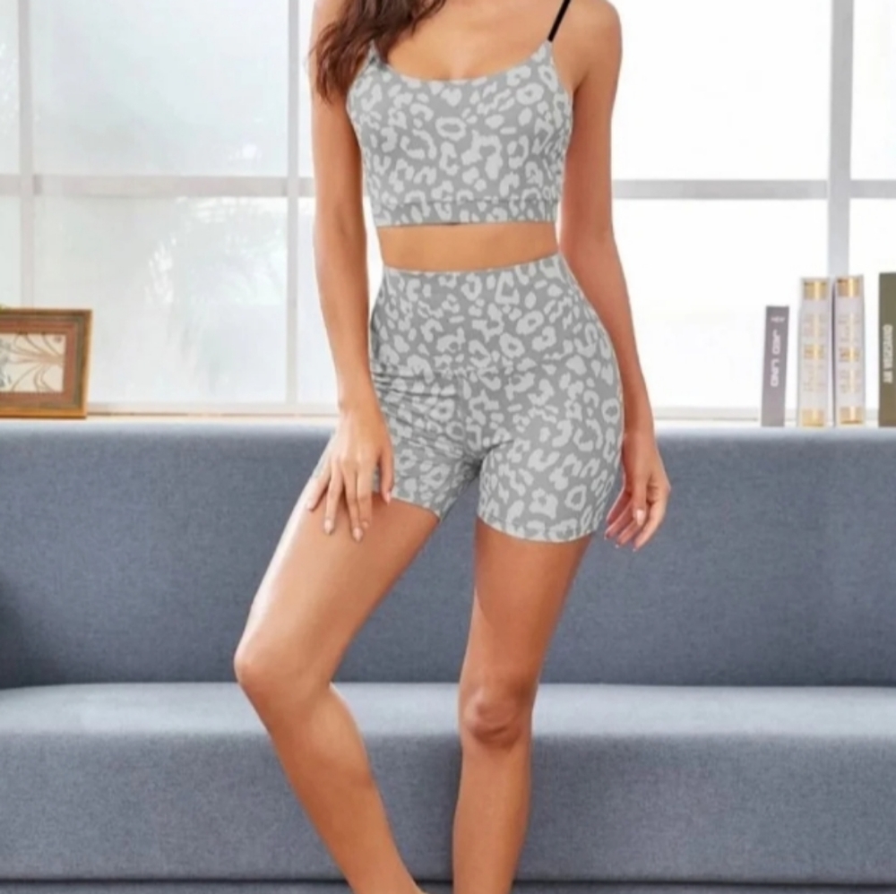 Women's active shorts and top